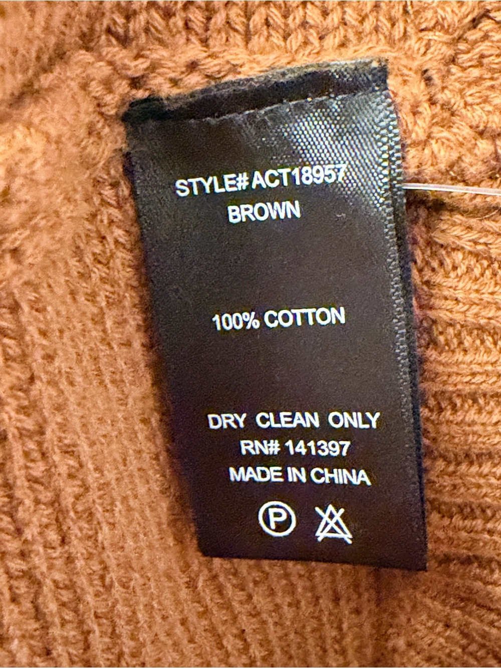 ASTR The Label Merritt Cotton Vneck Button Cardigan Brown Medium - Picture 7 of 8